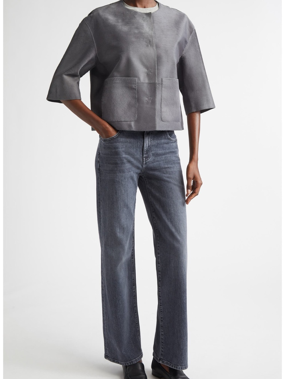 Wyckoff Stretch Denim Wide Leg Jeans